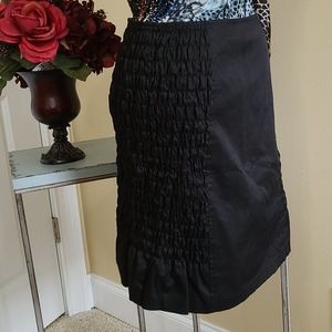 Sexy Skirt Fitted Stretch Black Elegant Unique Side Smocking Spanner Monhattan M